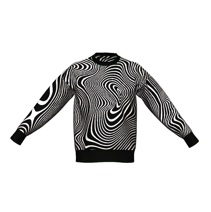 Jacquard Knit Swirl Crewneck Sweater - TruColours Apparel