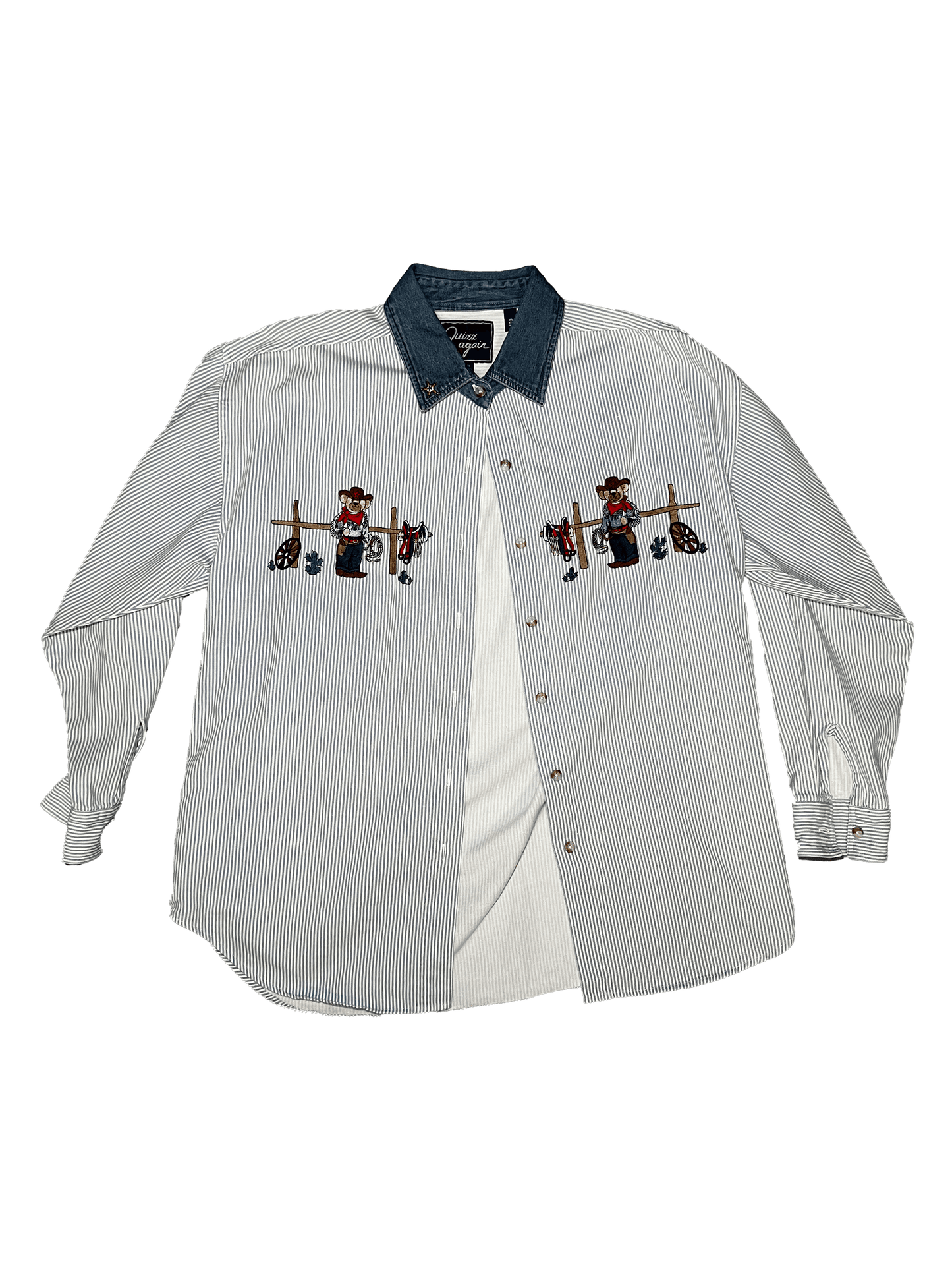 Embroidered Cowboy Bears Button Up - TruColours Apparel