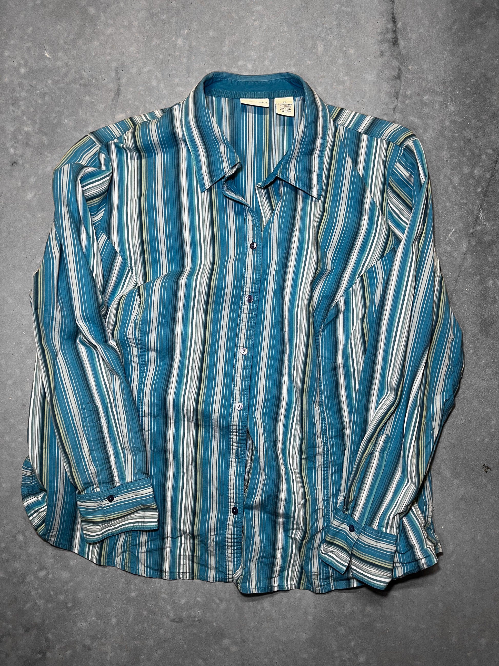 Women's Striped Button Up - TruColours Apparel