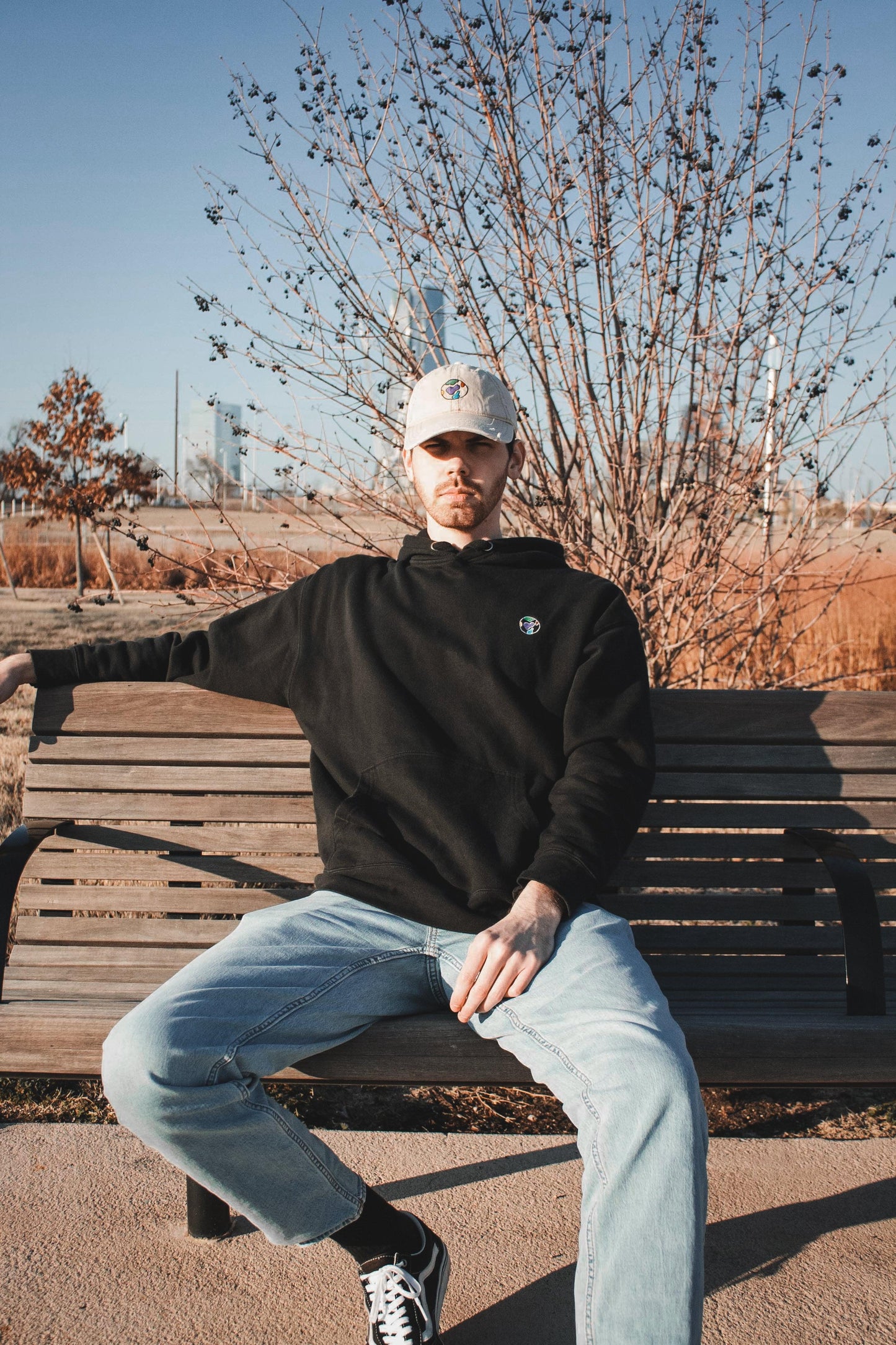 Embroidered Logo Distressed Dad Hat - TruColours Apparel