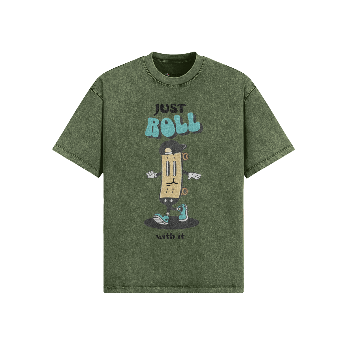 Roll With It Oversized Snow-washed T-Shirt - TruColours Apparel