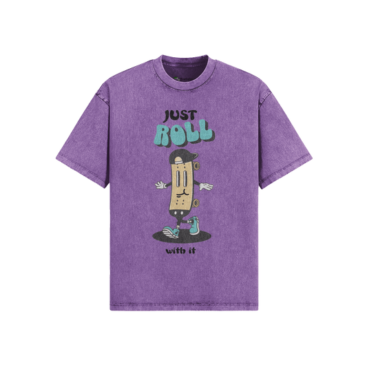 Roll With It Oversized Snow-washed T-Shirt