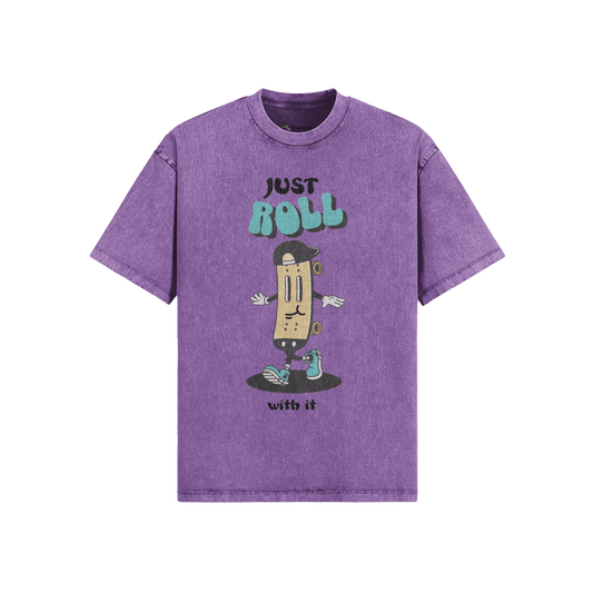 Roll With It Oversized Snow-washed T-Shirt - TruColours Apparel