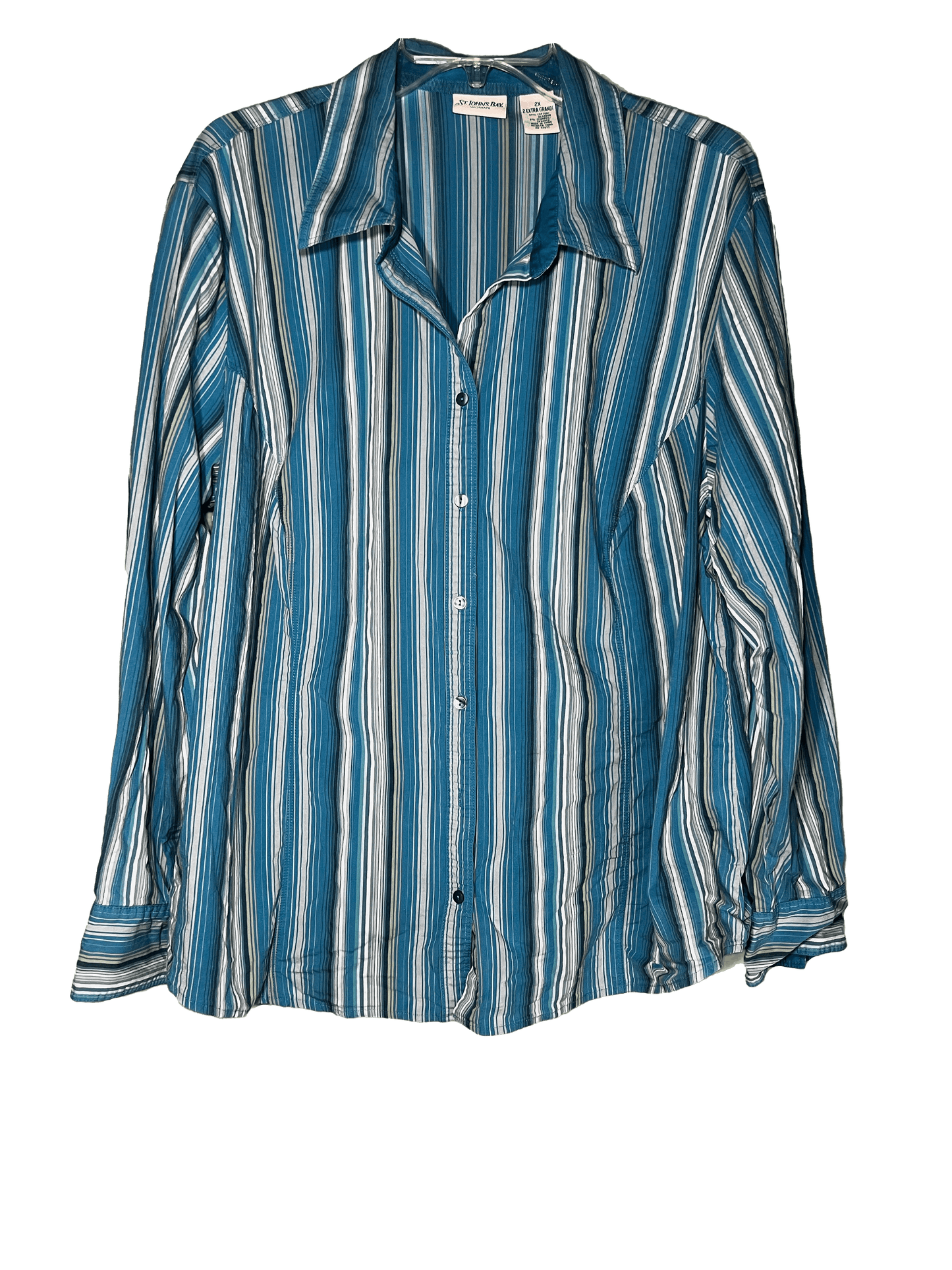 Women's Striped Button Up - TruColours Apparel