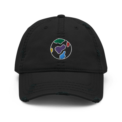 Embroidered Logo Distressed Dad Hat - TruColours Apparel