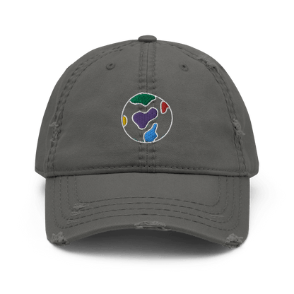 Embroidered Logo Distressed Dad Hat - TruColours Apparel