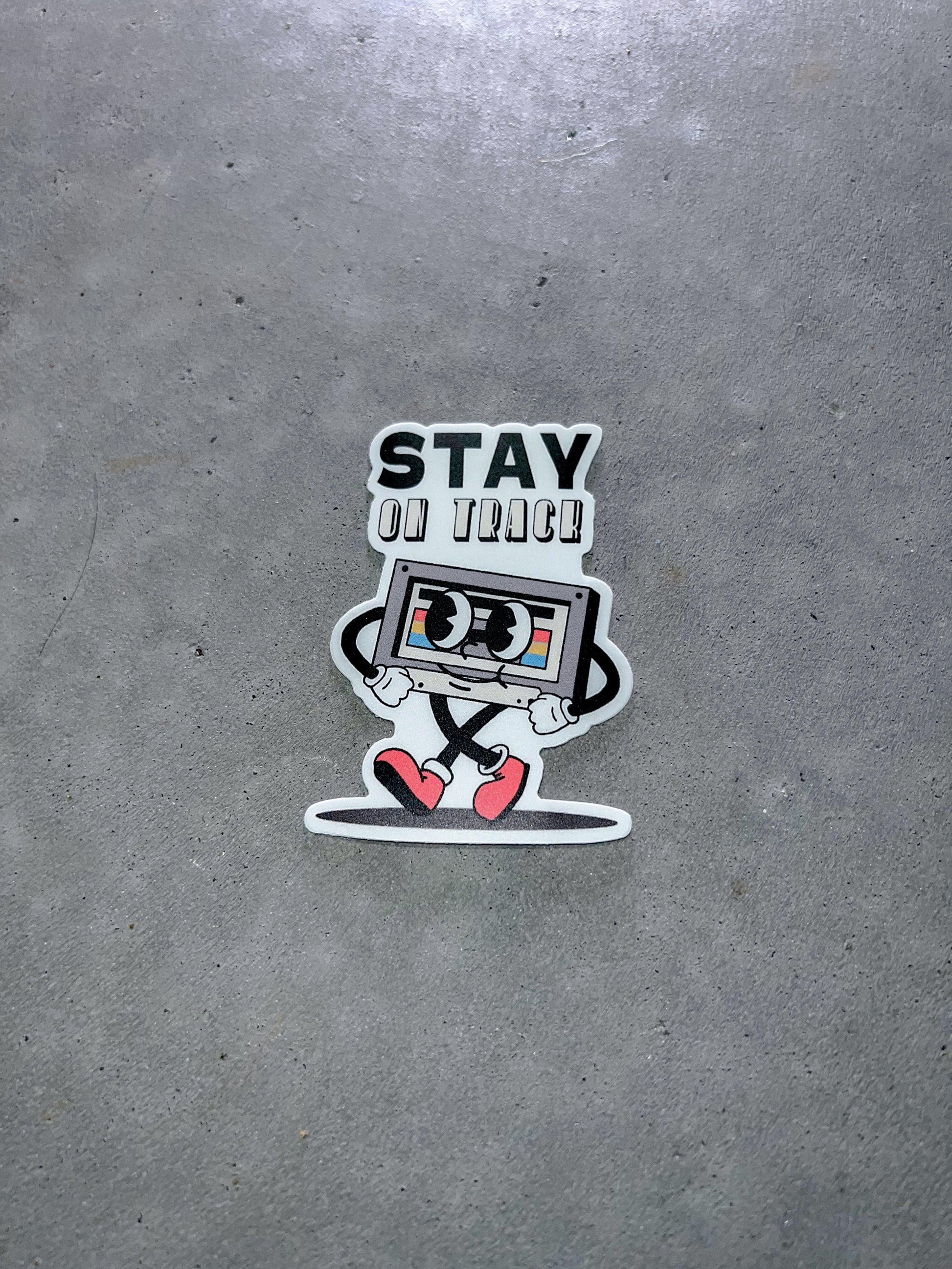 Stay On Track Mascot Sticker - TruColours Apparel