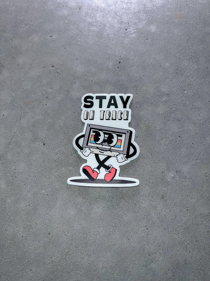 Stay On Track Mascot Sticker - TruColours Apparel