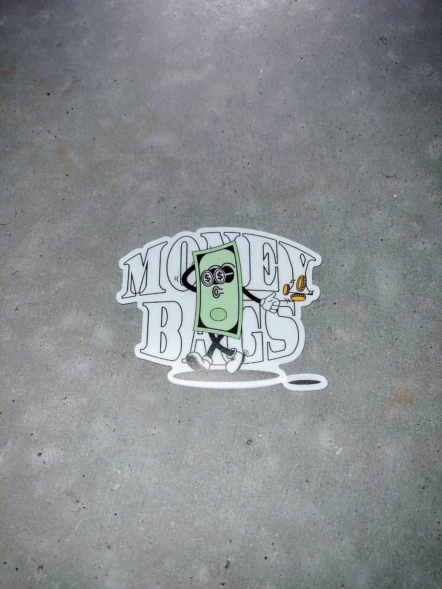 Money Bags Mascot Sticker - TruColours Apparel