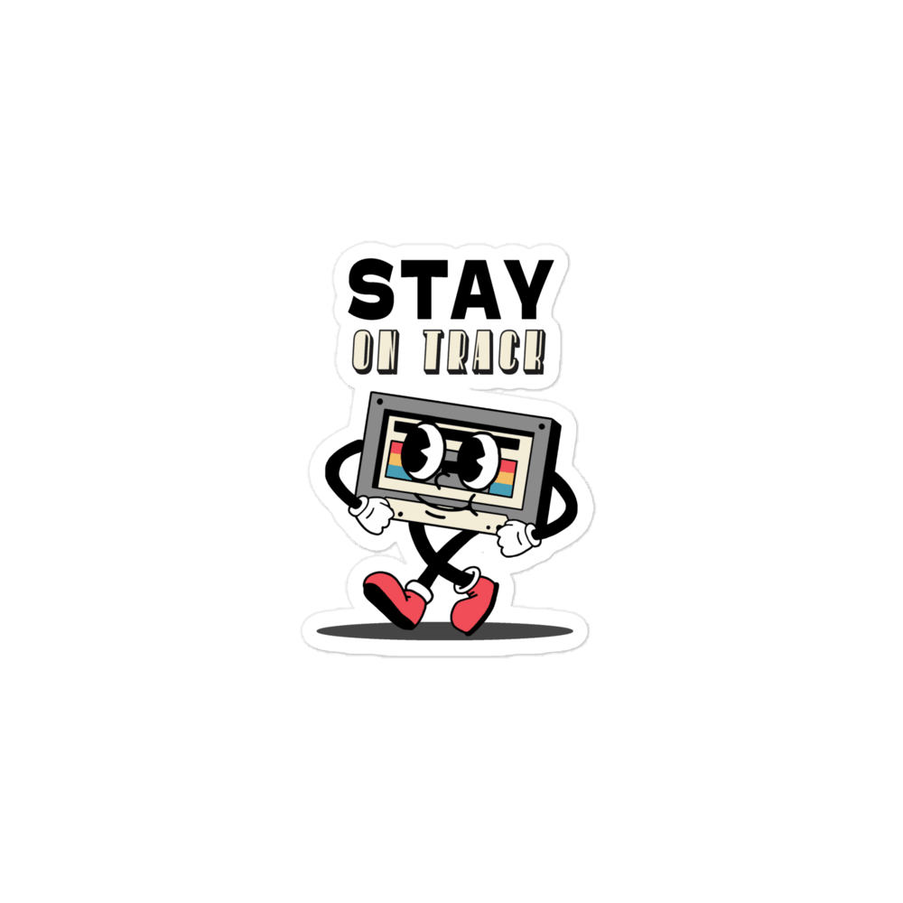 Stay On Track Mascot Sticker - TruColours Apparel