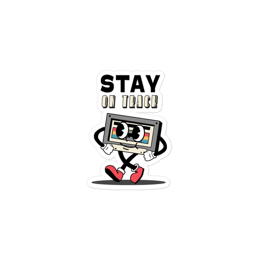 Stay On Track Mascot Sticker - TruColours Apparel