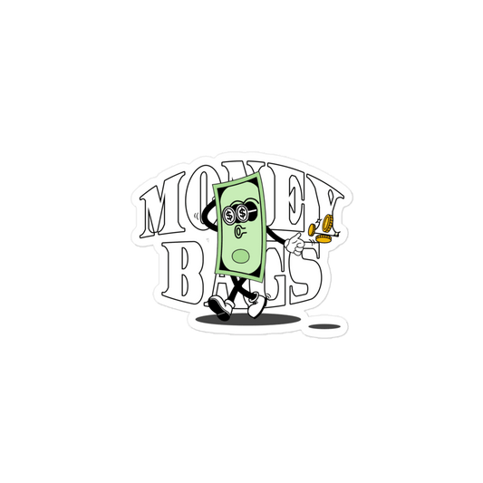 Money Bags Mascot Sticker - TruColours Apparel