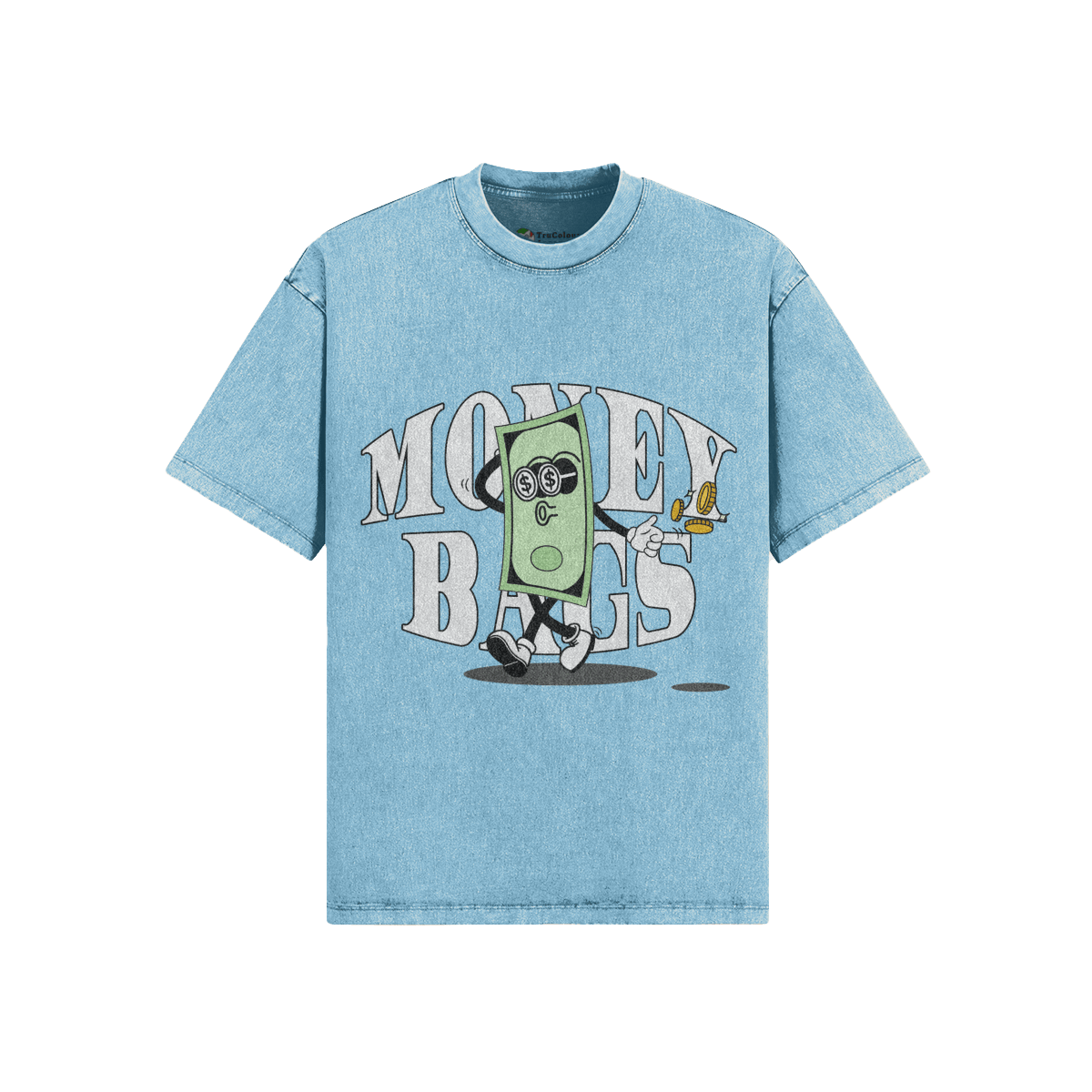 Money Bags Oversized Snow-Washed T-Shirt - TruColours Apparel