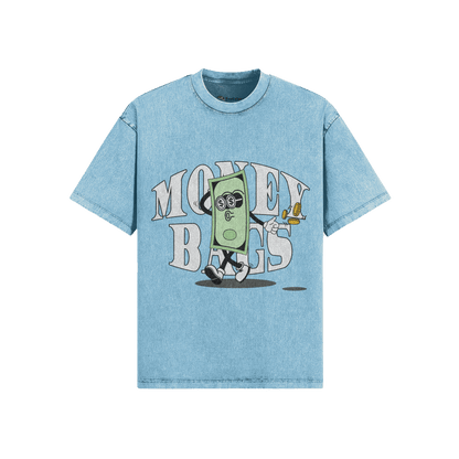 Money Bags Oversized Snow-Washed T-Shirt - TruColours Apparel