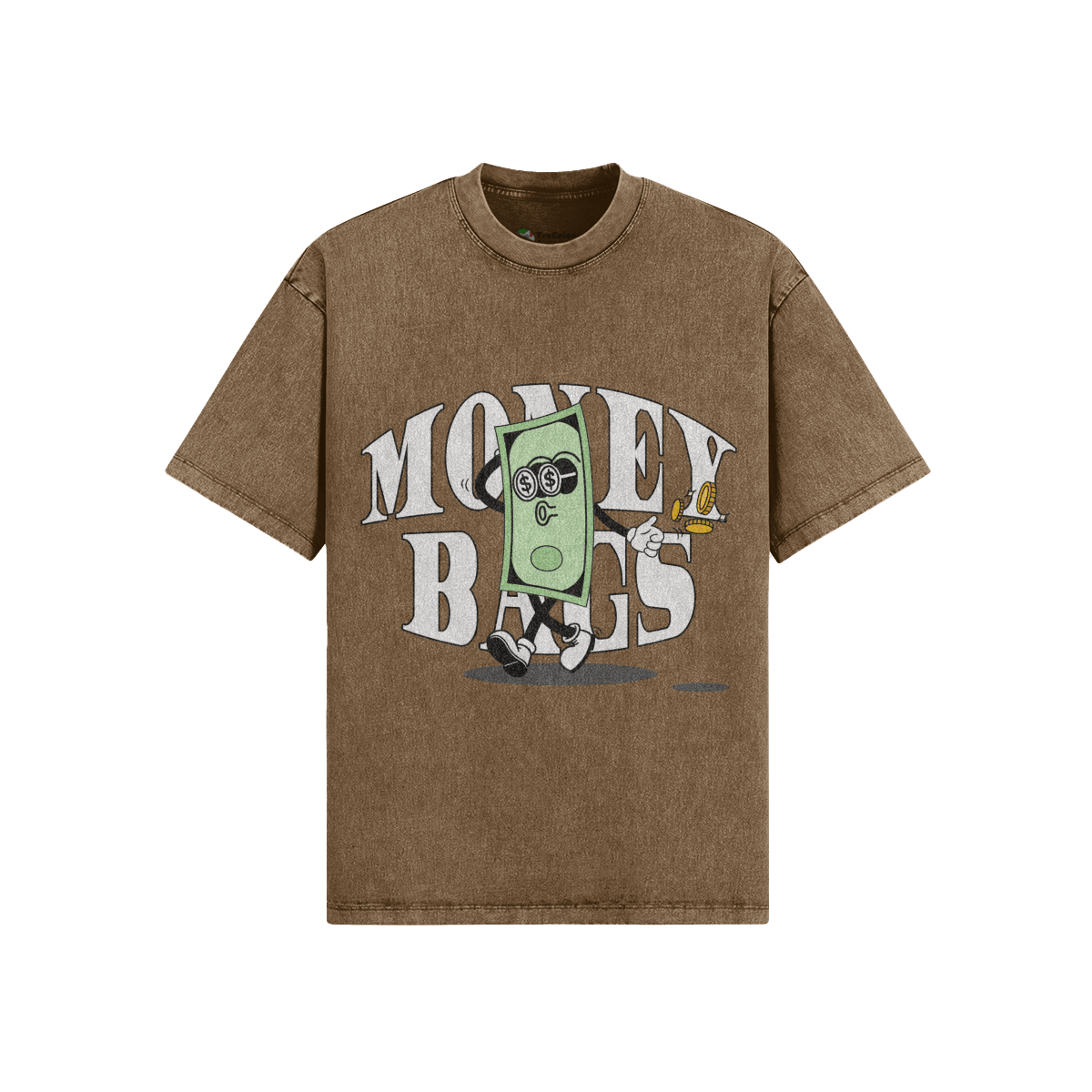 Money Bags Oversized Snow-Washed T-Shirt - TruColours Apparel