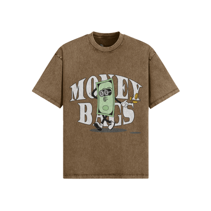 Money Bags Oversized Snow-Washed T-Shirt - TruColours Apparel