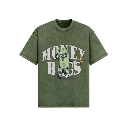 Money Bags Oversized Snow-Washed T-Shirt - TruColours Apparel