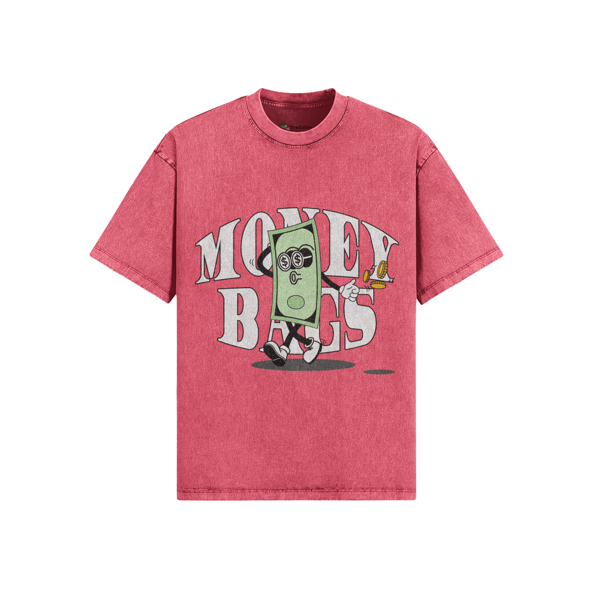 Money Bags Oversized Snow-Washed T-Shirt - TruColours Apparel