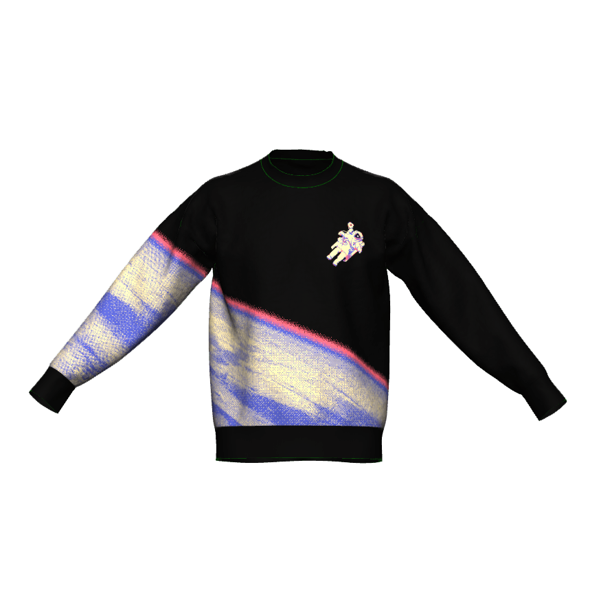 Jacquard Knit Orbiter Crewneck Sweater - TruColours Apparel