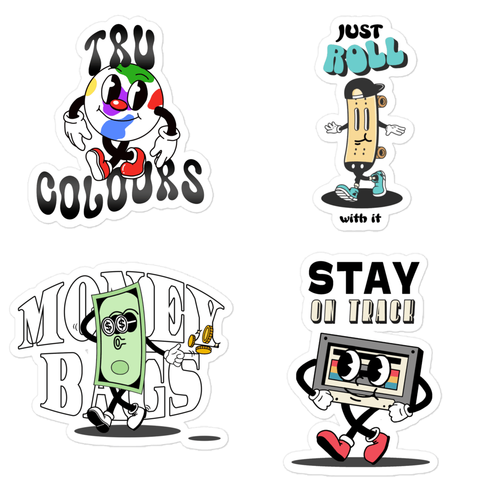 Mascot Sticker Pack - 4 pack - TruColours Apparel